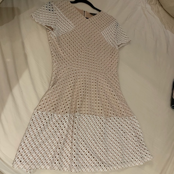 BCBG Maxazria pale pink and white dress - Picture 2 of 4